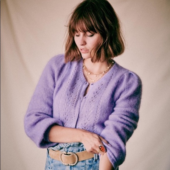 BRAND NEW Sézane Egide Cardigan (Lilac)